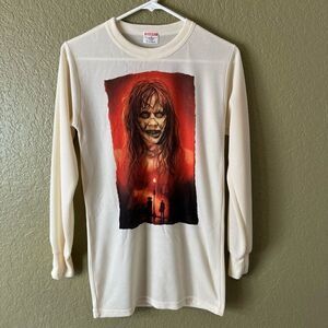 The Exorcist Men’s Medium Waffle Knit Thermal Shirt Halloween Horror Linda Blair